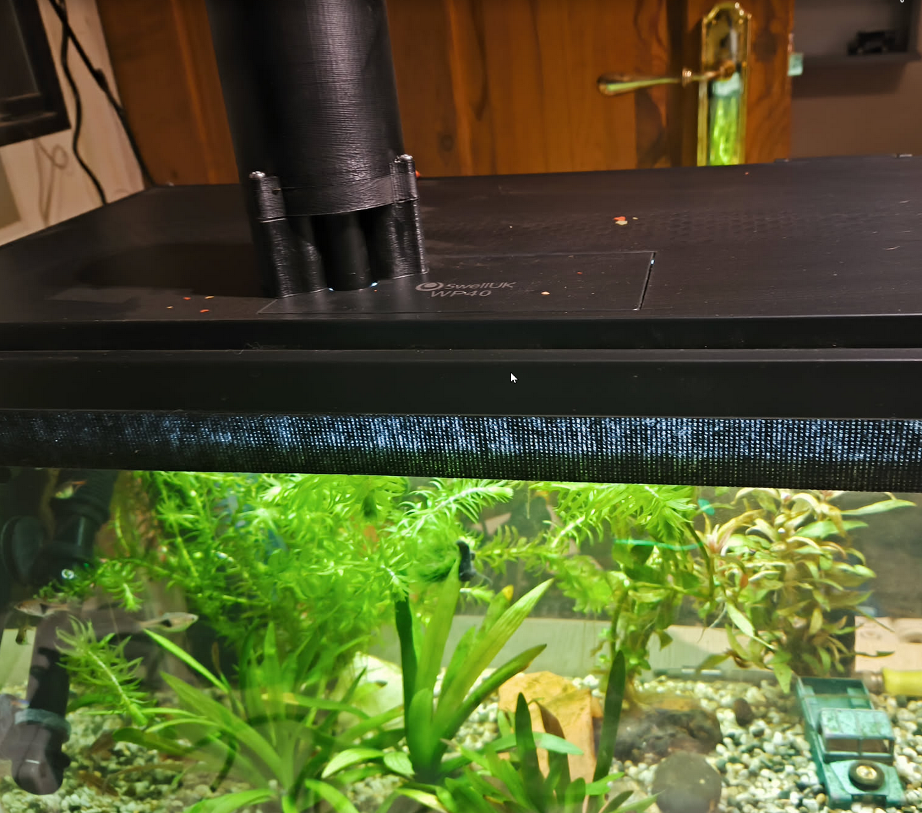 Feeder atop the tank