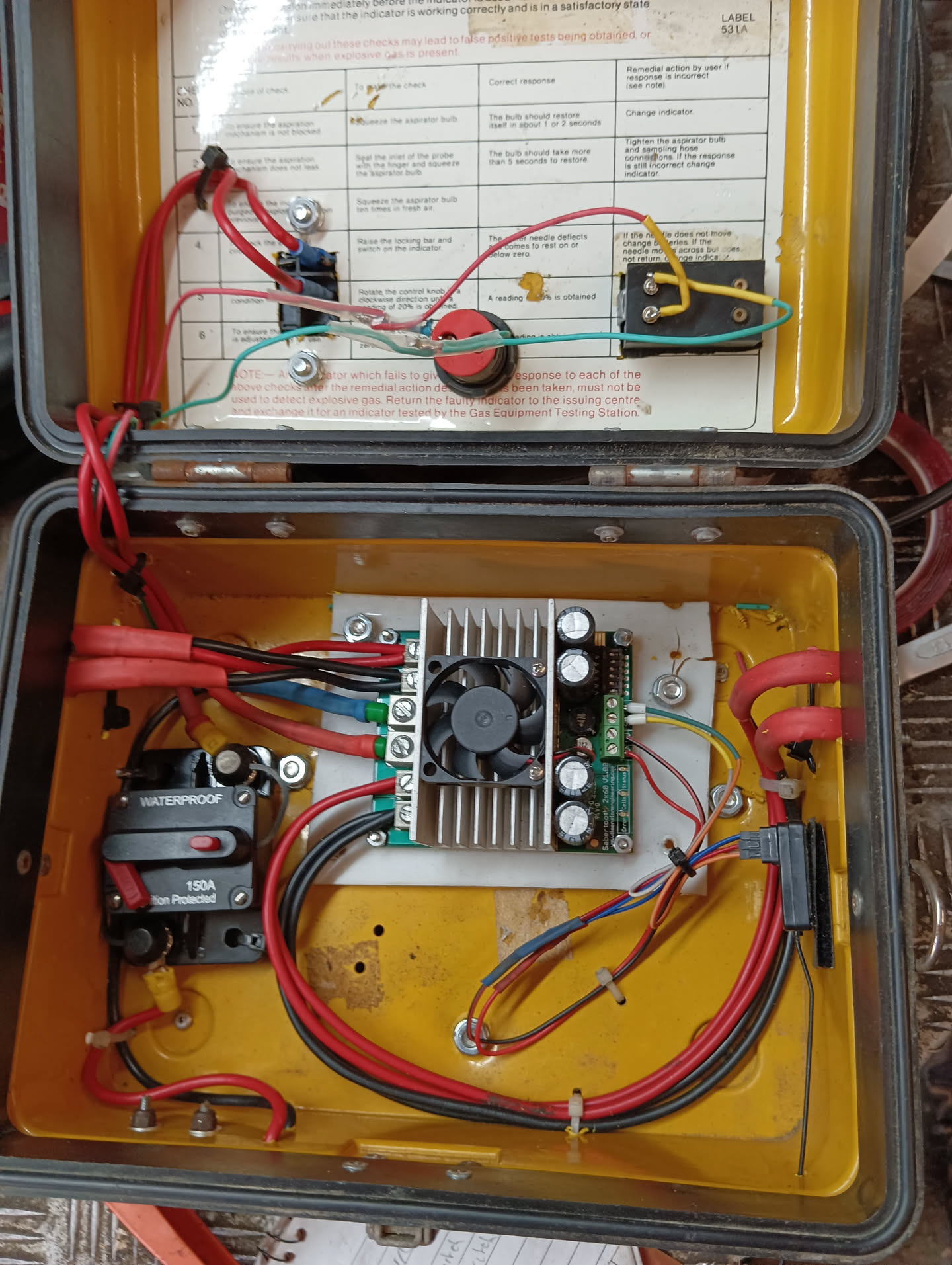 Inside the control box