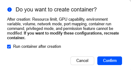 Creating the container