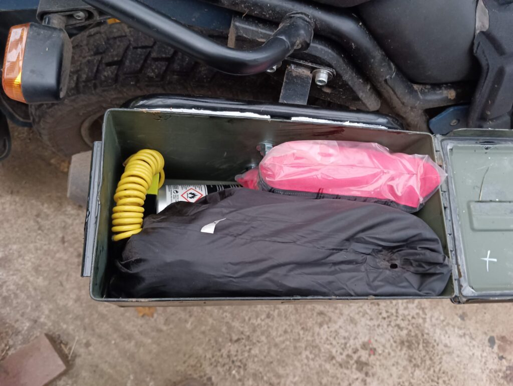 Fitting these took about an hour, minus the painting. Total cost for two panniers, around £15 including bolts but not including the pannier mounts